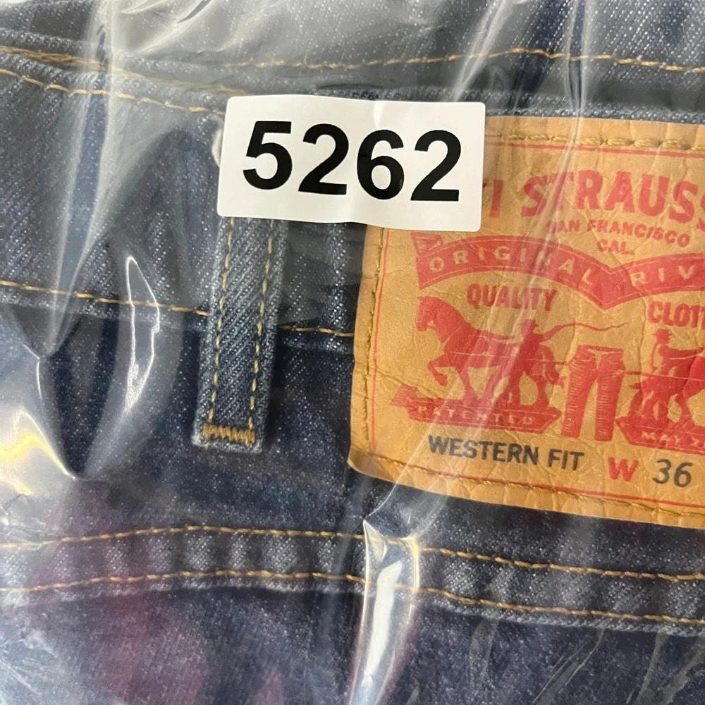 Levi's Western Fit Jeans‎ Men's Blue Denim Straight Leg Classic Zip Fly - 36X33